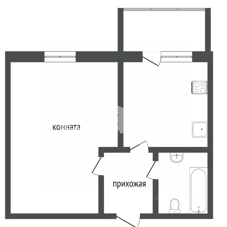 1-к кв. Тамбовская область, Тамбовский муниципальный округ, д. Крутые ... - Фото 1