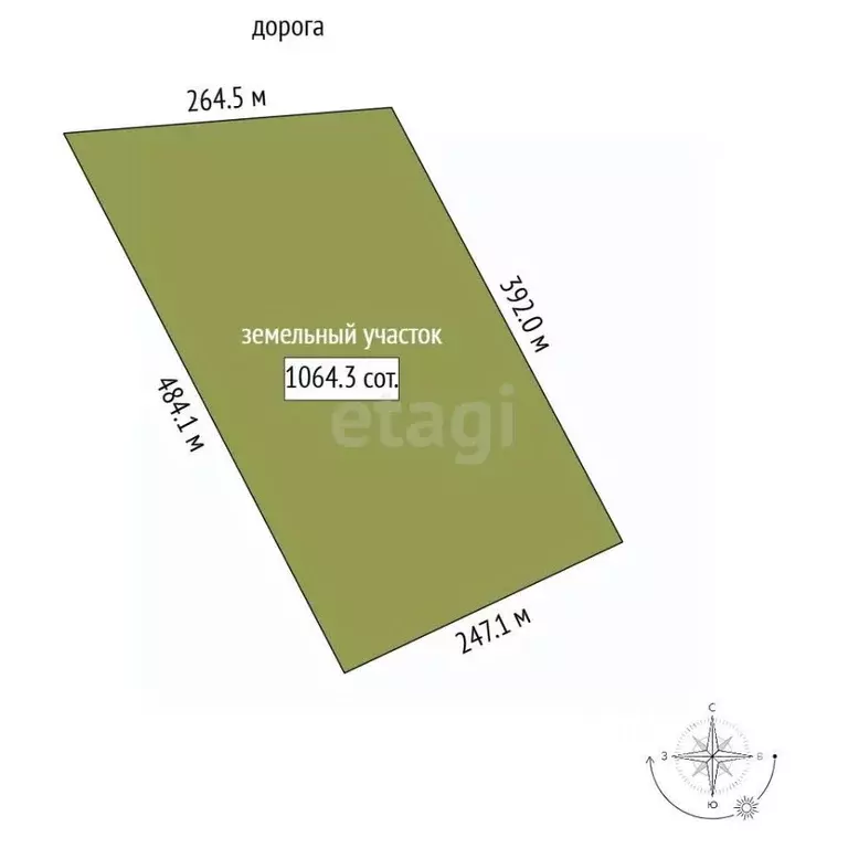 Участок в Крым, Ленинский район, с. Семисотка ул. Восточная (1064.2 ... - Фото 1