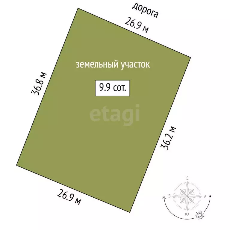 Участок в Тюмень, улица Бориса Збарского (9.86 м) - Фото 1