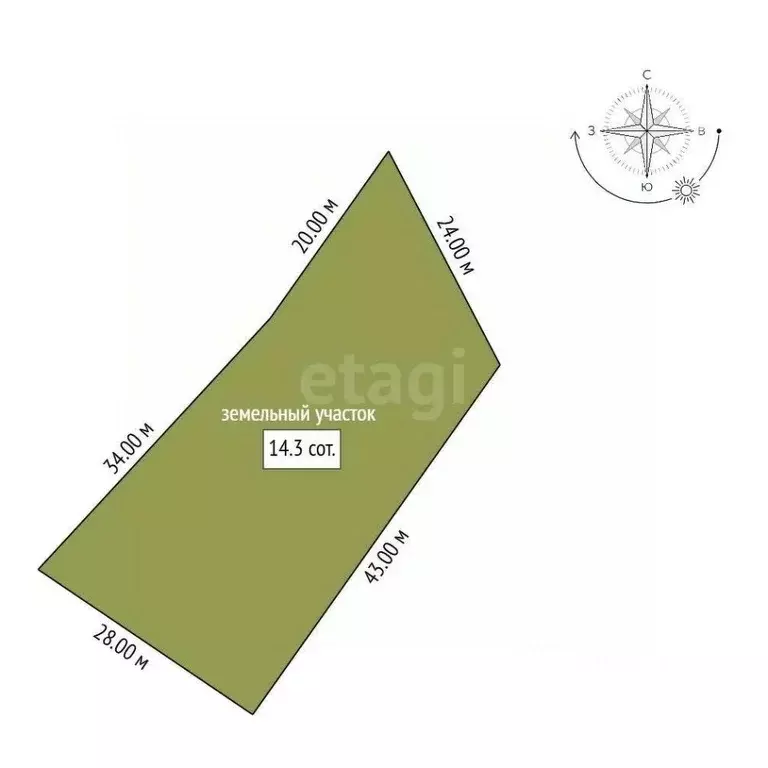 Участок в Амурская область, Благовещенский район, с. Чигири  (14.3 ... - Фото 2