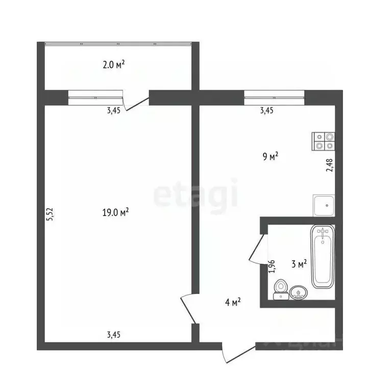 1-к кв. Мордовия, Саранск ул. Победы, 21 (37.0 м) - Фото 2