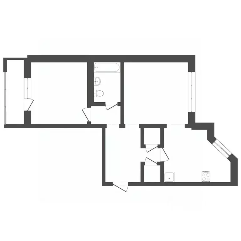 2-к кв. Тюменская область, Тюмень ул. 50 лет Октября, 24к1 (60.6 м) - Фото 2