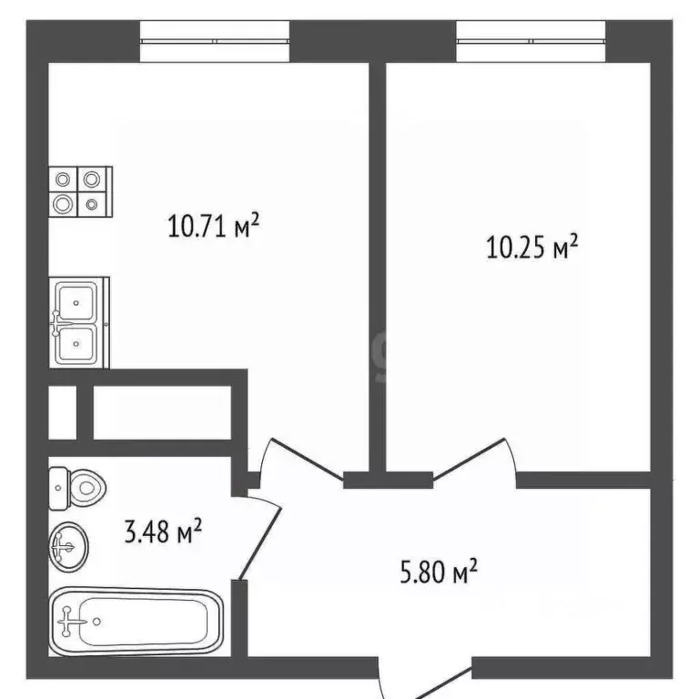 1-к кв. Адыгея, Тахтамукайский район, Старобжегокайское с/пос, Новая ... - Фото 2