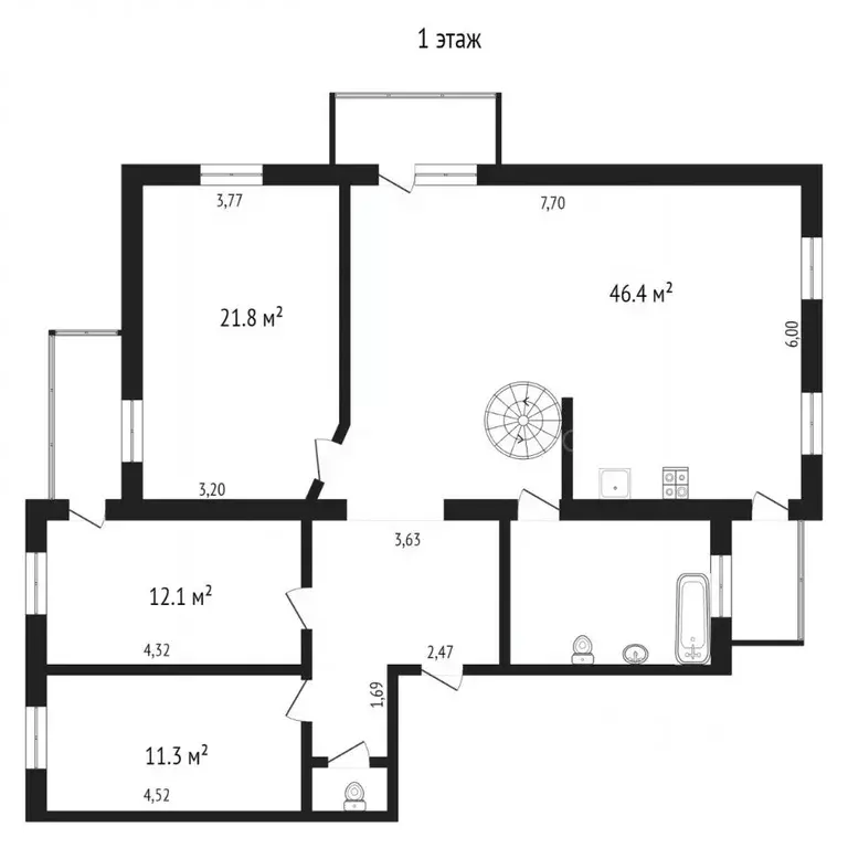 5-к кв. Тюменская область, Тюмень ул. Володарского, 9к1 (188.0 м) - Фото 2