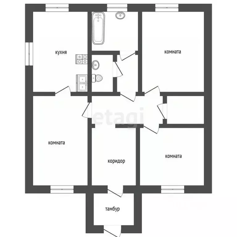 Дом в Татарстан, Альметьевский район, с. Новое Надырово  (103 м) - Фото 2