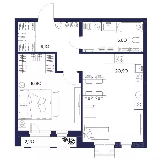 1-к кв. Пензенская область, Пенза Засурье мкр, Лес жилой комплекс ... - Фото 1