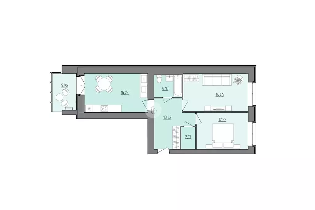 2-комнатная квартира: Ярославль, посёлок Парижская Коммуна, улица ... - Фото 1