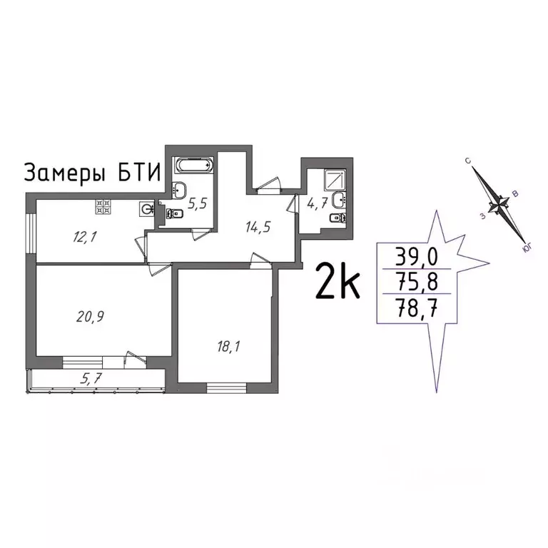 2-к кв. Свердловская область, Екатеринбург ул. Рощинская, 59 (81.5 м) - Фото 0