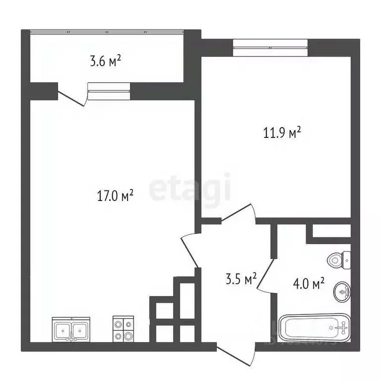 2-к кв. Оренбургская область, Оренбург Уральская ул., 2/24 (40.0 м) - Фото 1