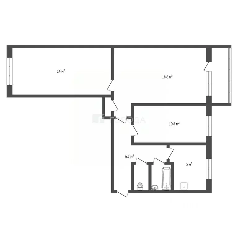 3-к кв. Алтайский край, Рубцовск Тракторная ул., 52 (60.0 м) - Фото 2