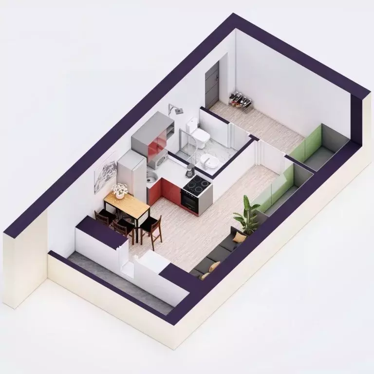 Студия Башкортостан, Уфа Кавказская ул., 24 (25.46 м) - Фото 2