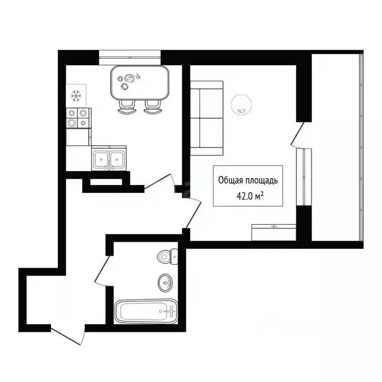 Студия Новосибирская область, Новосибирск Ипподромская ул., 12 (42.0 ... - Фото 2