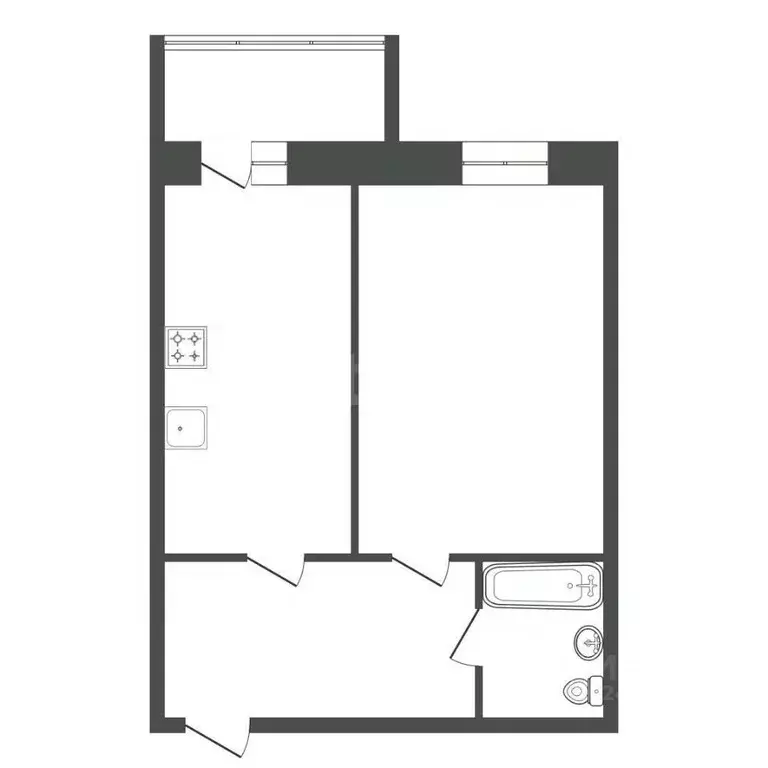 1-к кв. Башкортостан, Уфа ул. Летчиков, 2к5 (42.2 м) - Фото 2