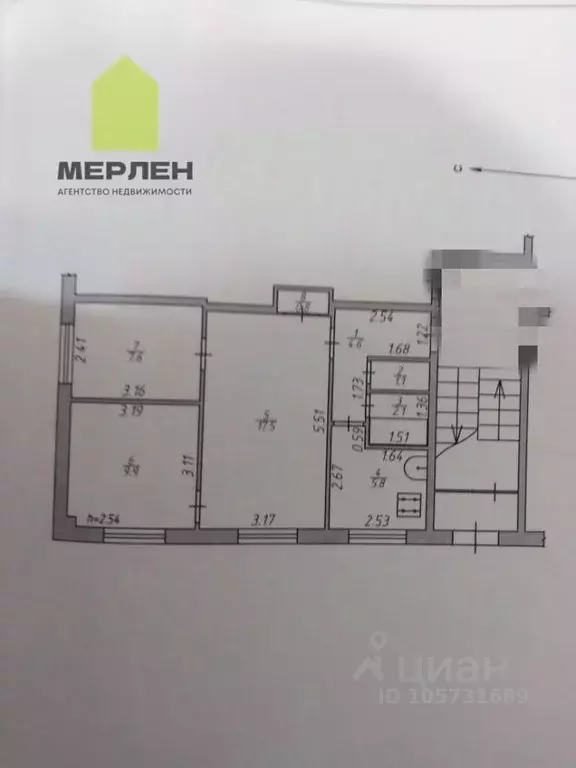 3-к кв. Калужская область, Дзержинский муниципальный округ, Жилетово ... - Фото 2