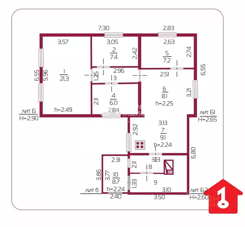 Дом в Омская область, Омск ул. 2-я Енисейская (82 м) - Фото 2