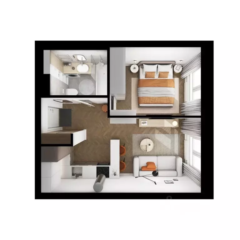 1-к кв. Московская область, Ленинский городской округ, Боброво пгт ... - Фото 2