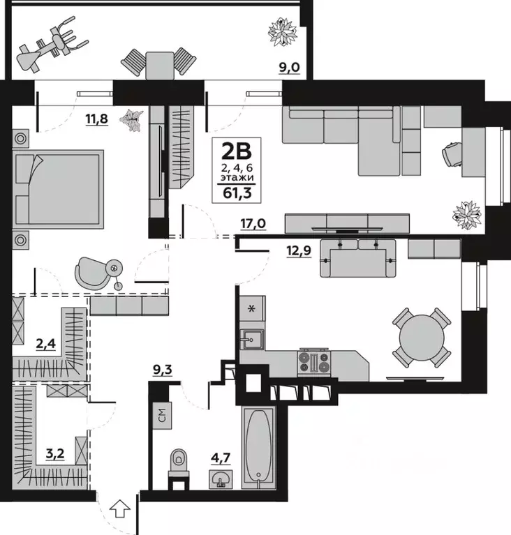 2-к кв. Волгоградская область, Волгоград пос. Ангарский, ул. ... - Фото 1