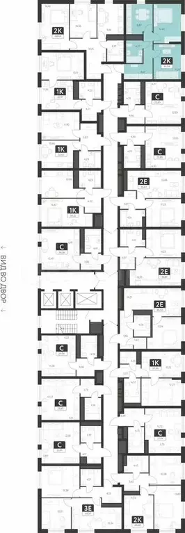 2-к. квартира, 44,6 м, 20/25 эт. - Фото 1