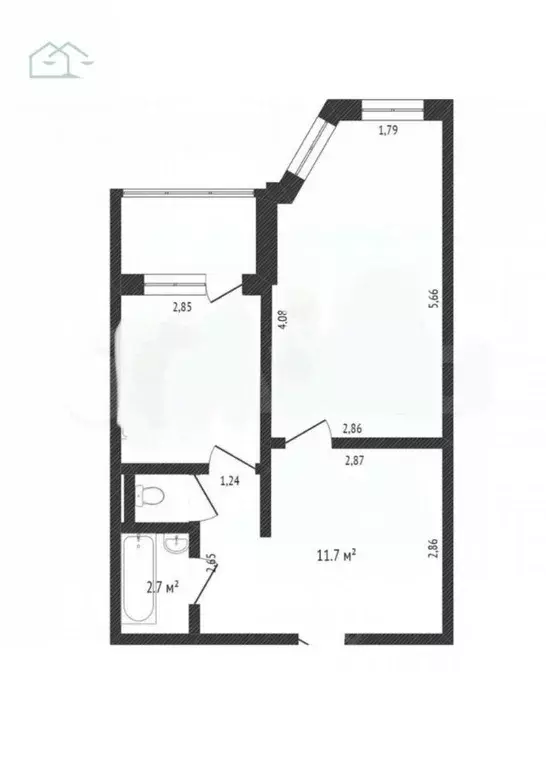 1-к кв. Воронежская область, Воронеж ул. Шишкова, 142/8 (38.4 м) - Фото 1