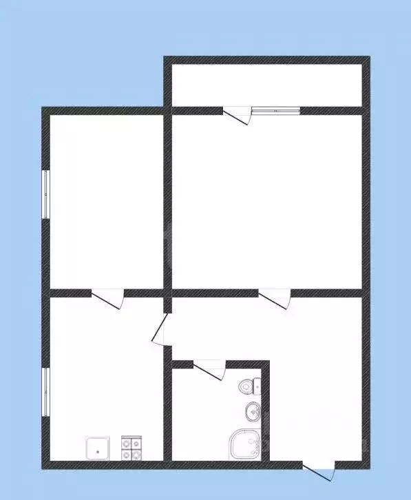 2-к кв. Костромская область, Нерехта ул. Дружбы, 17 (40.1 м) - Фото 2