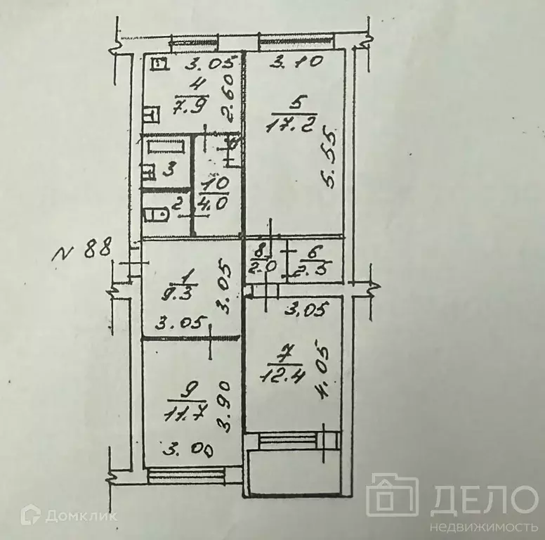 Продаётся 3-к квартира, 71.2 м - Фото 1
