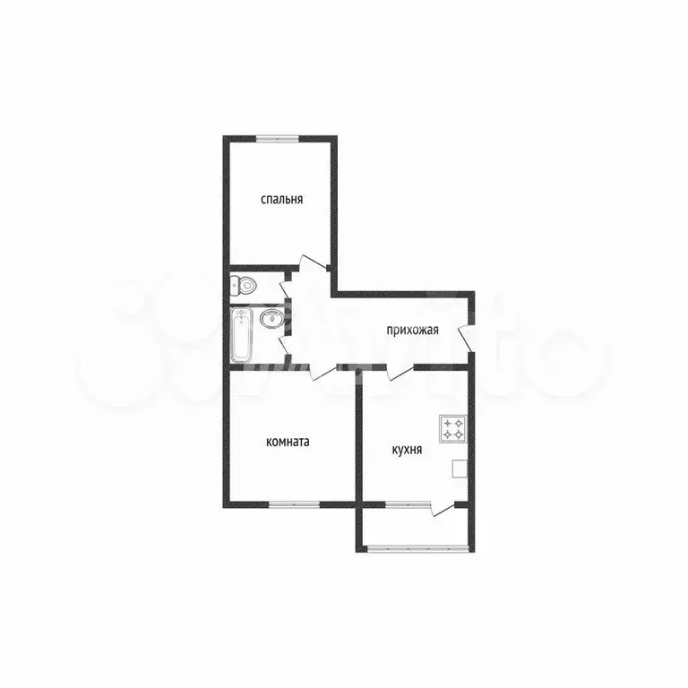 2-к. квартира, 52,5 м, 6/10 эт. - Фото 0