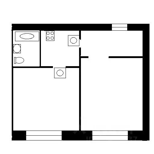 2-к кв. Татарстан, Казань Калугинская ул., 4 (36.3 м) - Фото 2