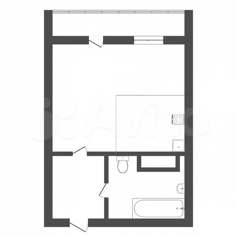 Квартира-студия, 26,5 м, 6/18 эт. - Фото 0