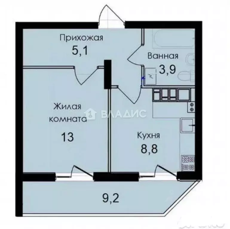 1-к кв. Краснодарский край, Новороссийск городской округ, с. Гайдук ... - Фото 1