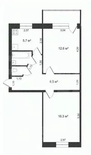 2-к кв. Костромская область, Кострома Якиманиха мкр, 8 (49.4 м) - Фото 1