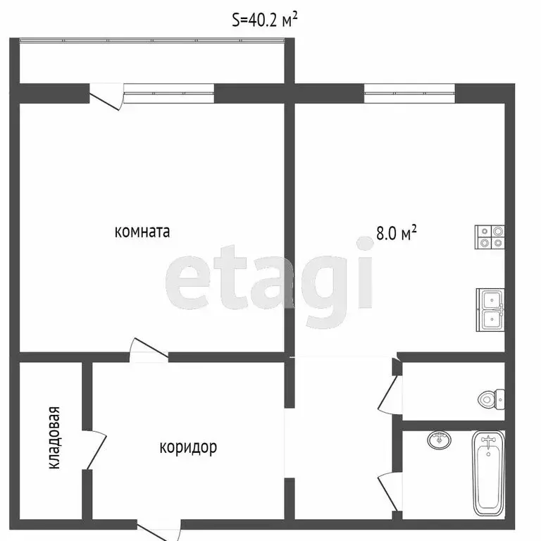 1-комнатная квартира: Красное Поле, квартал Звёздный, улица ... - Фото 0