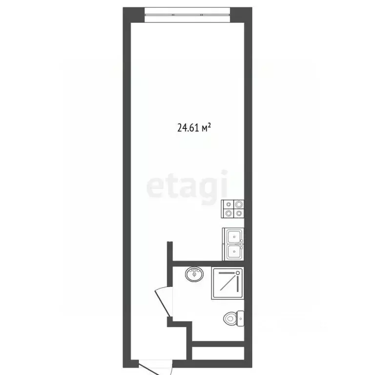 Студия Москва Новогиреевская ул., 5Ак2 (25.0 м) - Фото 2