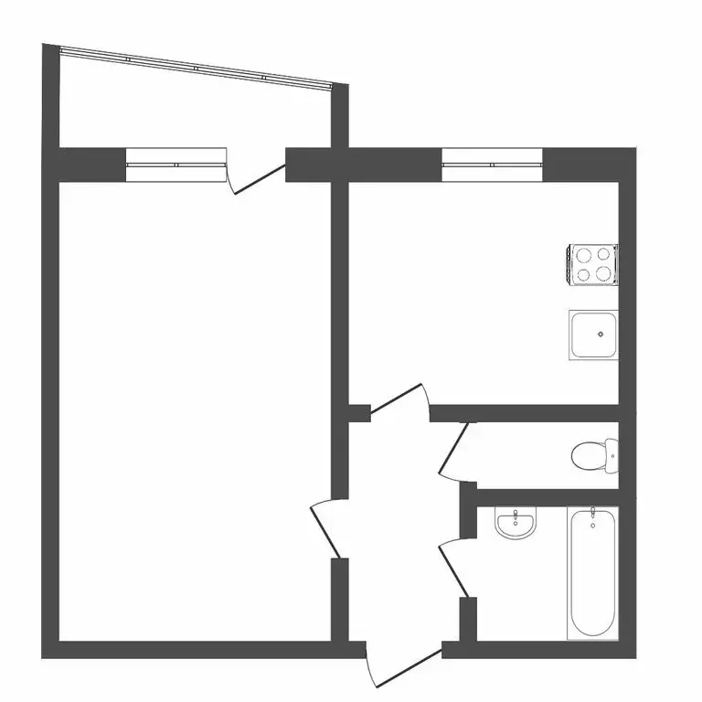 1-комнатная квартира: Тюмень, Заречный проезд, 35 (33.6 м) - Фото 1