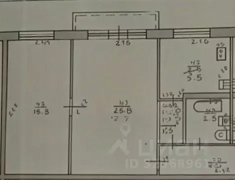 2-к кв. Самарская область, Новокуйбышевск ул. Кирова, 3 (45.7 м) - Фото 2