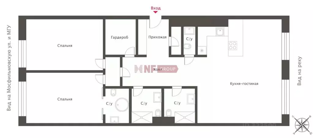 3-к кв. Москва Воробьевское ш., 4С1 (124.7 м) - Фото 2