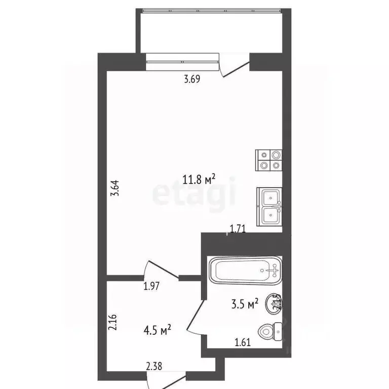 Студия Саха (Якутия), Якутск ул. Билибина, 19/8 (19.8 м) - Фото 2