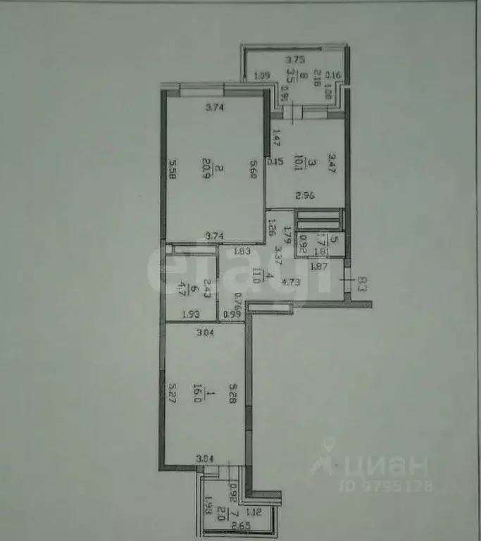 3-к кв. Татарстан, Казань ул. Вишневского, 29/48 (64.4 м) - Фото 1