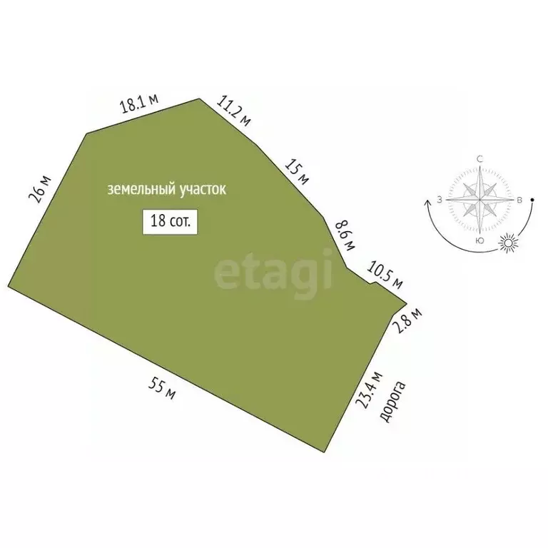 Участок в Калужская область, Калуга д. Азарово, ул. Чистые Ключи (17.4 ... - Фото 2