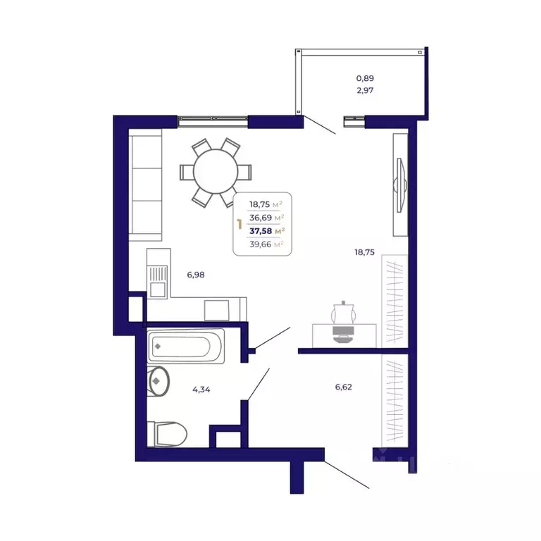 1-к кв. Башкортостан, Уфа Затон-Восточный жилрайон, Паруса жилой ... - Фото 0