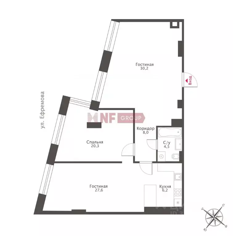 3-к кв. Москва Комсомольский просп., 32 (97.0 м) - Фото 2