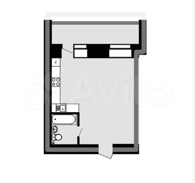 Квартира-студия, 33,5 м, 5/9 эт. - Фото 0