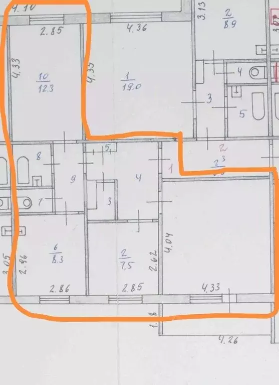 3-к кв. Алтайский край, Барнаул ул. Веры Кащеевой, 1 (60.8 м) - Фото 1