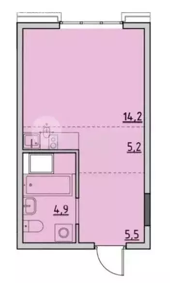 Квартира-студия: Иркутск, Напольная улица, 59 (15.3 м) - Фото 1