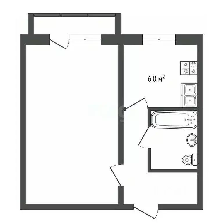 1-к кв. Челябинская область, Южноуральск ул. Мира, 45 (30.5 м) - Фото 1