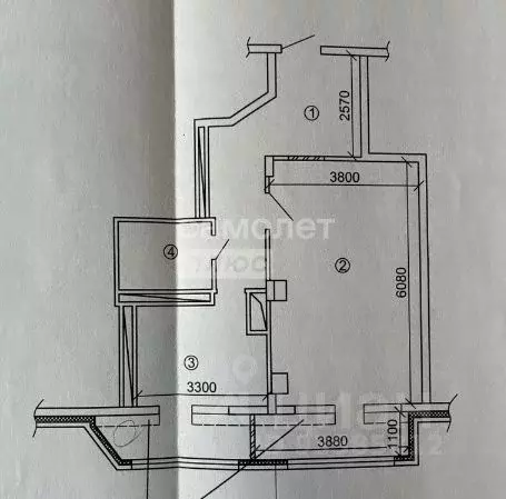 1-к кв. Курская область, Курск Дружининская ул., 7А (55.3 м) - Фото 2