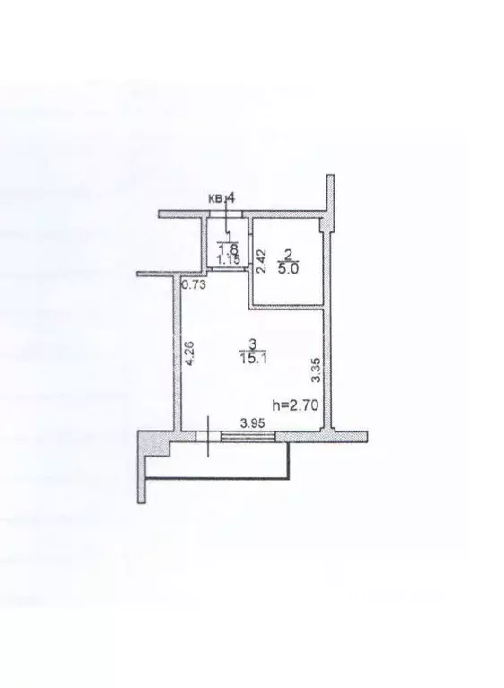 Студия Ставропольский край, Ессентуки ул. Кленовая Роща (21.9 м) - Фото 2