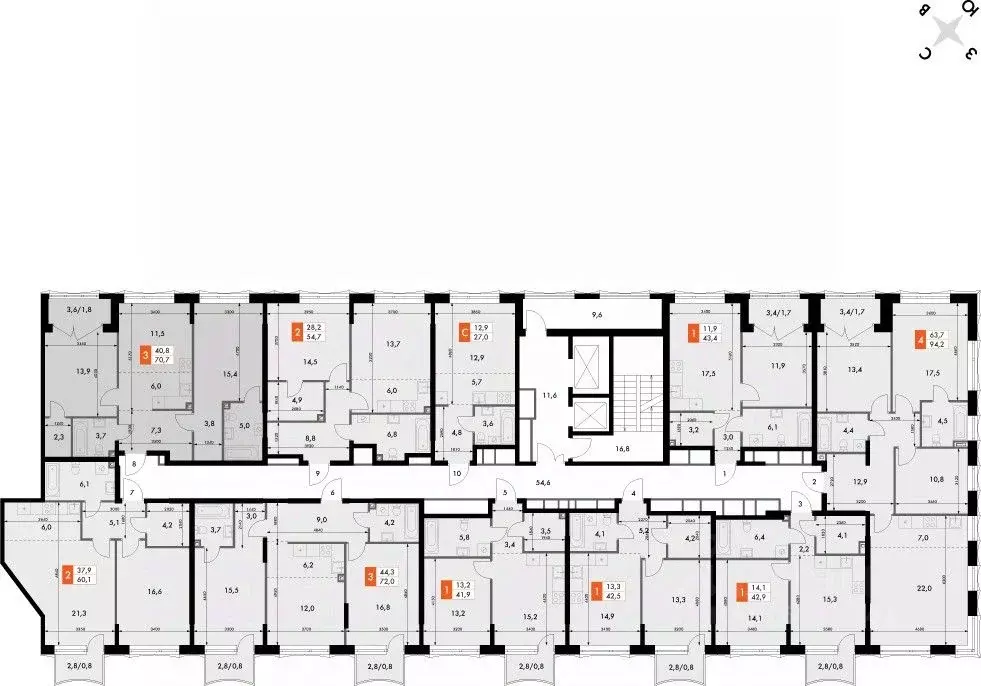 3-к кв. Нижегородская область, Нижний Новгород Черниговская ул. (70.7 ... - Фото 1