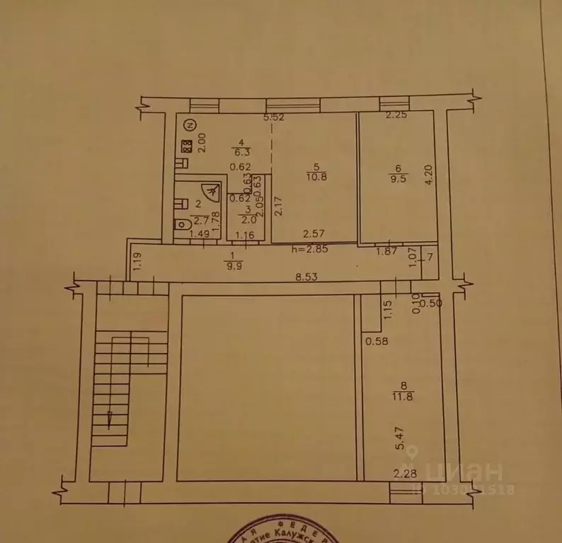 3-к кв. Калужская область, Белоусово г. Жуковский муниципальный округ, ... - Фото 2