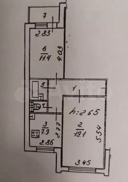 2-к. квартира, 51,4 м, 5/10 эт. - Фото 0