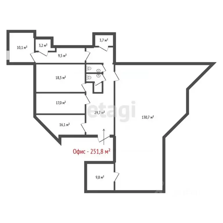 Офис в Свердловская область, Екатеринбург ул. Большакова, 25 (252 м) - Фото 2